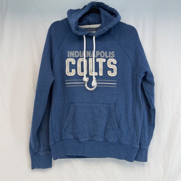 Indianapolis Colts NFL Athletic Campus Crew Hoodie Blue Men’s Size Small - Picture 14 of 15